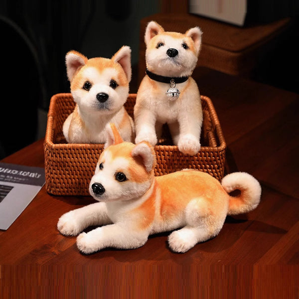Peluche Perro Akita Realista - Juguete de Simulación Premium