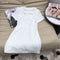 Vestido A-Línea con Cuello de Solapa Contrastado y Detalle de Moño