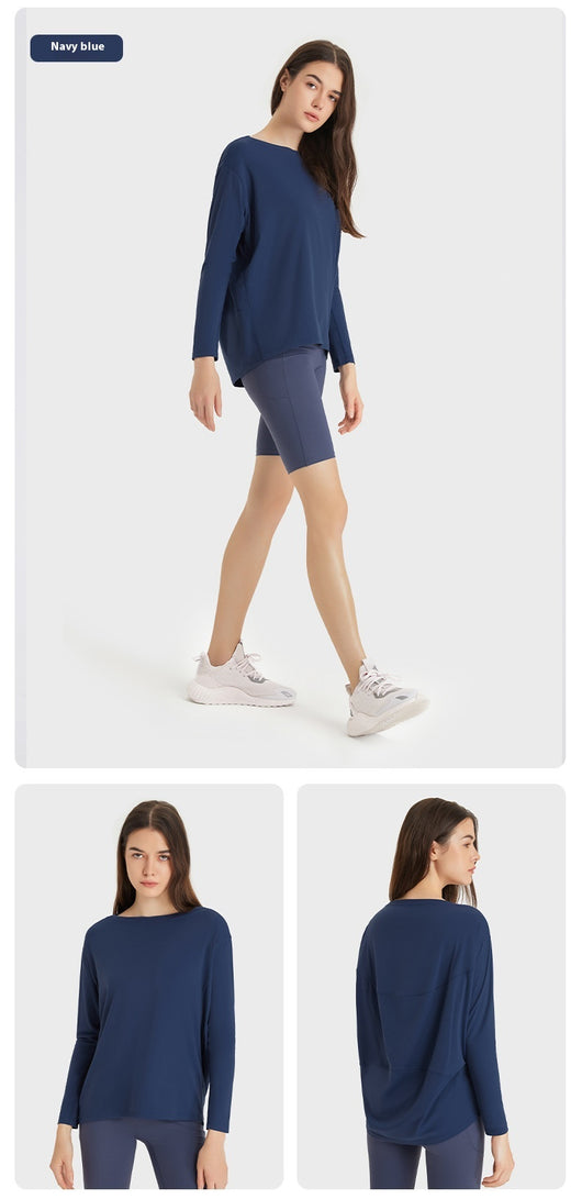Blusa Deportiva Suelta de Manga Larga Efecto Segunda Piel - Image 24
