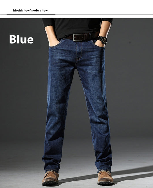 Jeans Rectos Elásticos para Hombre - Primavera Otoño Fit Cómodo - Image 34