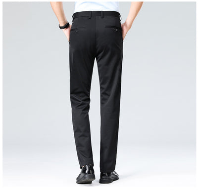 Pantalones Casuales Ejecutivos Slim Fit Ice Silk Antirruga para Hombre - Image 10