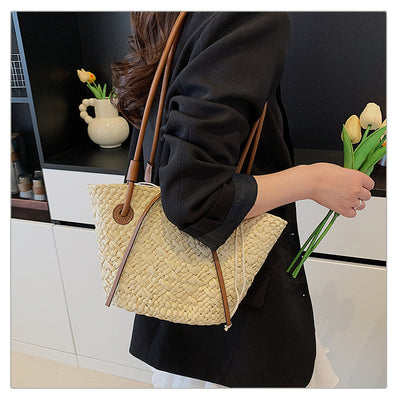 Bolsa Tejida de Gran Capacidad Multiuso con Asa de Hombro - Image 13