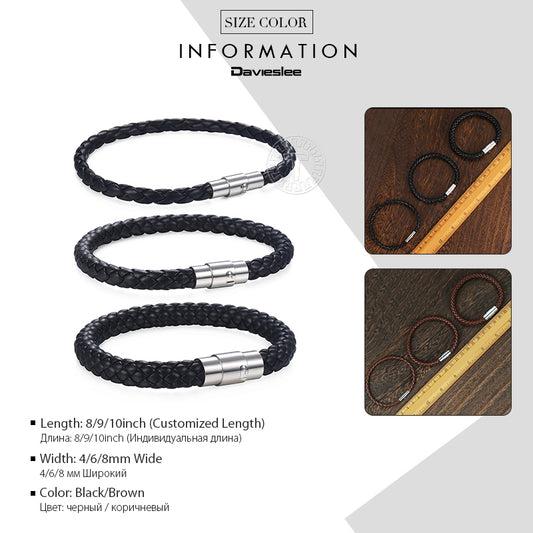 Pulsera de Cuero Trenzada Unisex - Marrón y Negro - Image 2