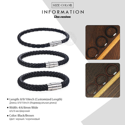 Pulsera de Cuero Trenzada Unisex - Marrón y Negro - Image 2