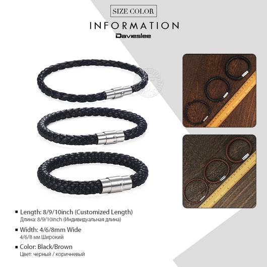 Pulsera de Cuero Trenzada Unisex - Marrón y Negro - Image 2
