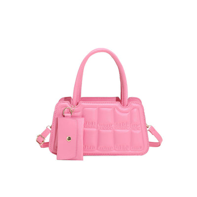 Bolsa de Hombro Multicolor con Textura Grid y Billetera - Tote Elegante para Mujer - Image 17