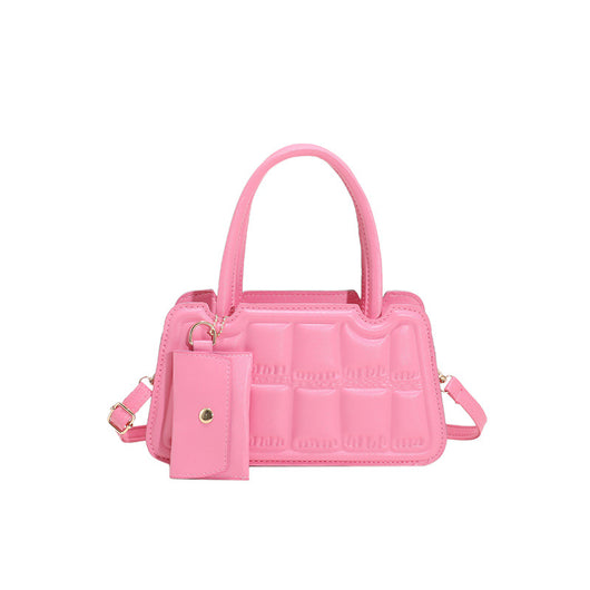 Bolsa de Hombro Multicolor con Textura Grid y Billetera - Tote Elegante para Mujer - Image 17