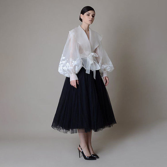 Blusa Vintage Estilo Francés Elegante para Mujer