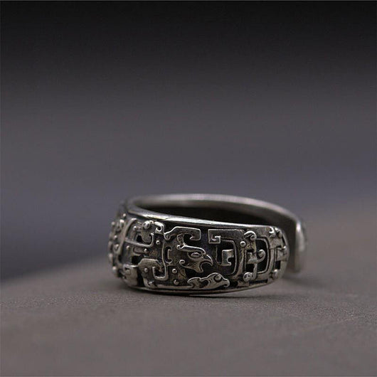 Anillo Ajustable Vintage de Apertura - Diseño Retro Dominante - Image 9
