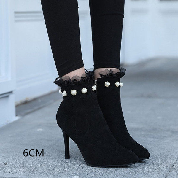 Zapatos de Tacón Alto Punta Fina Versátiles para Mujer - Image 4