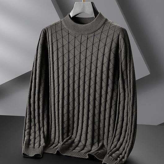 Suéter Tejido Oversize para Hombre Talla Grande Cuello Redondo - Image 2