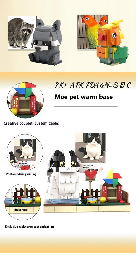 Bloques de Construcción Mascota Personalizada - Figura de Perro y Gato - Image 35