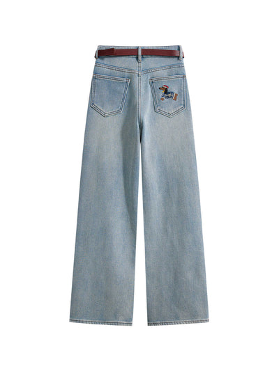 Jeans Rectos Talle Alto Térmicos con Forro Polar y Efecto Adelgazante - Image 5