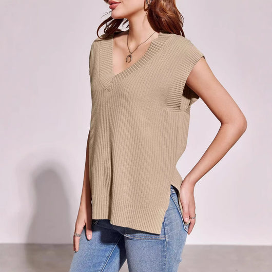 Chaleco Suelto sin Mangas Cuello V - Image 8