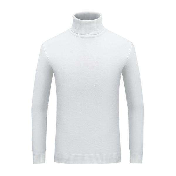 Suéter Cuello Alto Hueco Liso para Hombre - Diseño Minimalista y Versátil