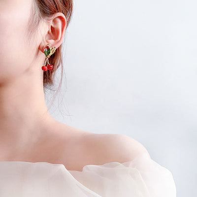 Aretes de Cereza con Cristales - Joyería de Moda para Mujeres - Image 6