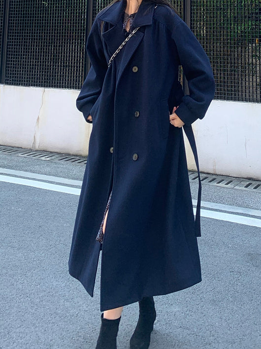 Chaqueta Cortavientos Larga para Mujer - Estilo Coreano Casual Holgado - Image 3