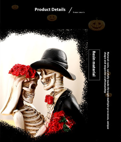Adorno de Pareja Calaveras en Resina - Estilo Gótico Romántico - Image 17