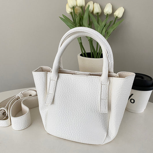 Bolso Bandolera Canasta de Cuero Suave Litchi - Image 4