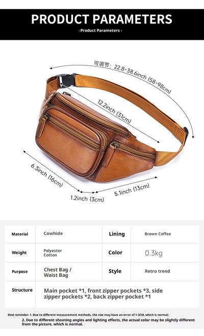 Bolsa Pectoral de Cuero para Hombre - Estilo y Funcionalidad - Image 20