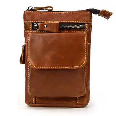 Bolsa de Cuero Crazy Horse para Hombre - Bandolera Cruzada Vintage - Image 8