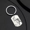 Llavero de Plata 925 con Foto Personalizada y Patrón Grabado