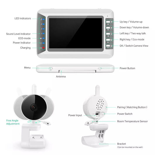Monitor Intercomunicador Bebé HD con Voz Bidireccional - Image 3
