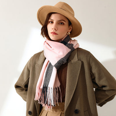 Bufanda de Imitación Cashmere con Rayas Suave - Abrigo Cálido y Elegante