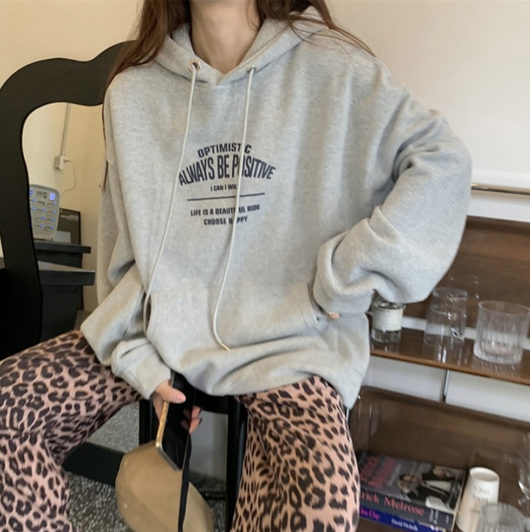 Sudadera con Capucha Estampado de Letras - Abrigo Versátil - Image 24