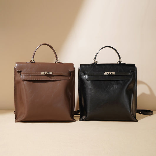 Bolso de Cuero Premium Doble Asa Grande con Capacidad Máxima