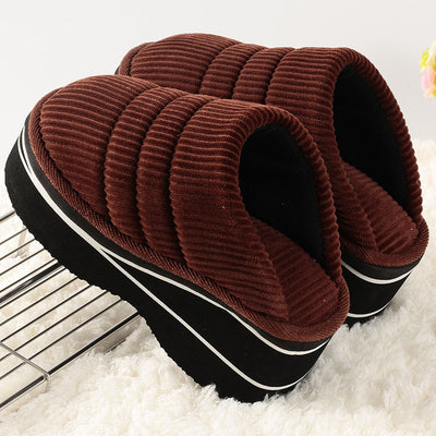 Pantuflas de Invierno para Casa con Tacón Alto, Suela Gruesa y Antideslizante - Image 3