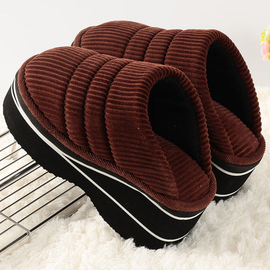 Pantuflas de Invierno para Casa con Tacón Alto, Suela Gruesa y Antideslizante - Image 3