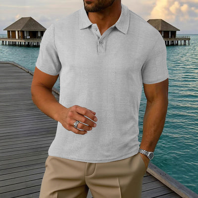 Polo Texturizado de Manga Corta para Hombre - Image 4