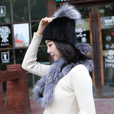 Conjunto de Gorro y Bufanda de Visón para Mujer - Abrigo Premium - Image 11