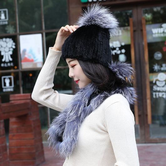 Conjunto de Gorro y Bufanda de Visón para Mujer - Abrigo Premium - Image 11