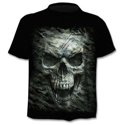Playera Hombre Estilo Punk Calavera Gótica - Image 10