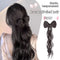 Peluca Larga con Trenza y Moño - Peinado Versátil de Cabello Sintético