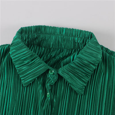 Blusa Suelta con Pliegues y Costuras de Contraste - Image 11