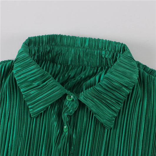 Blusa Suelta con Pliegues y Costuras de Contraste - Image 11