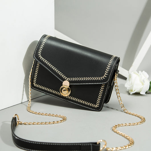 Bolso Mensajero de Cadena Dorada para Mujer - Versátil y Moderno - Image 3