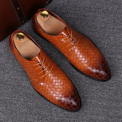 Zapatos Elegantes para Hombre Punta Afilada Rojo