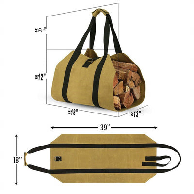 Bolsa Portátil para Leña Exterior Resistente y Duradera - Image 3