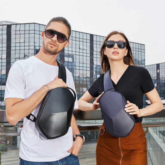 Mochila de Carga Dura con Diseño Geométrico para Hombre - Image 7