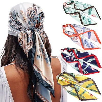 Pañuelo de Seda Estampado Cuadrado - Image 12