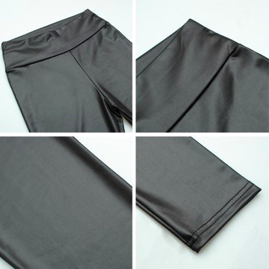 Pantalones de cuero mate sin costuras - Image 10