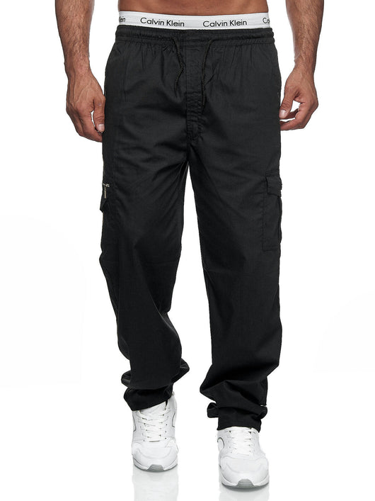 Pantalones Cargo Sueltos Multibolsillo para Exteriores y Fitness - Image 14