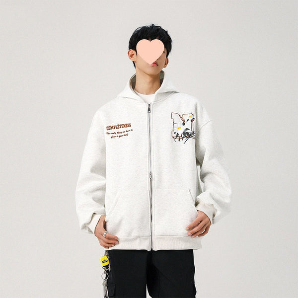 Sudadera con Capucha y Bordado para Hombre