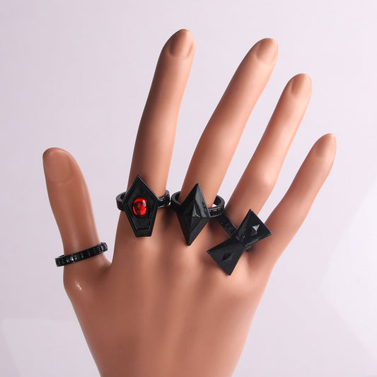 Juego de Anillos de Nogal Negro Exquisito