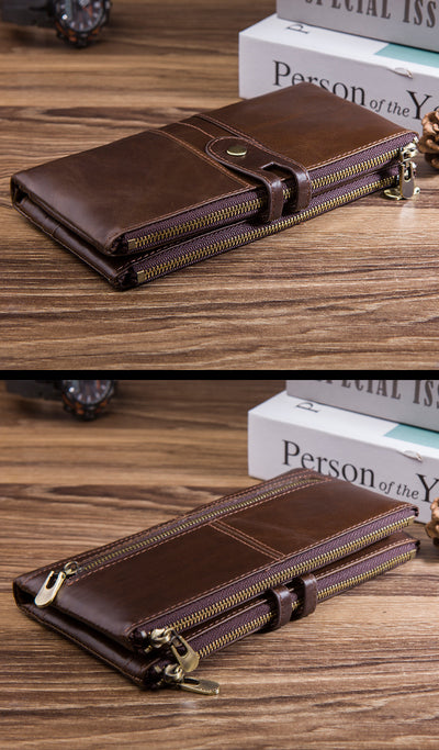 Cartera Larga de Cuero para Hombre con Múltiples Compartimentos Estilo Business - Image 12