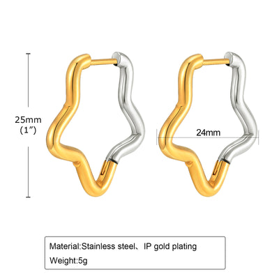 Aretes Dorados Degradados en Acero Titanio - Diseño Exclusivo Hipoalergénico - Image 16